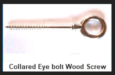 Collared Eyebolt Wood Screw Thread